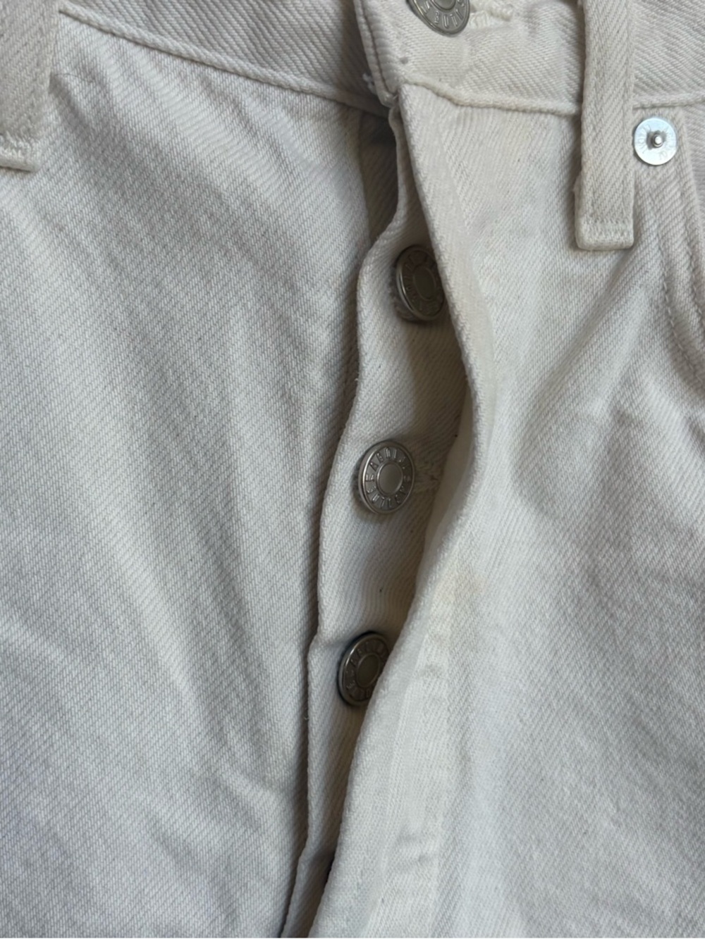 Agolde High Rise Straight Jeans in Off-White - Picture 7 of 10